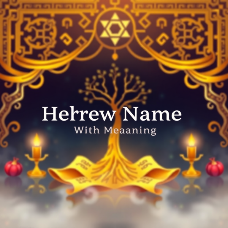 Hebrew Name Generator With Meaning