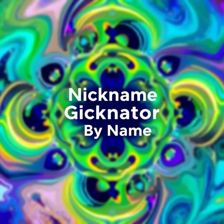 Nickname Generator By Name