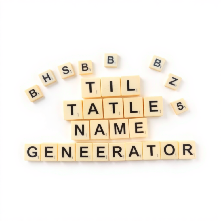 Scrabble Tile Name Generator